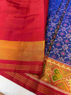 Blue Traditional Design Handwoven Patola Silk Saree
