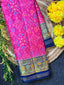 Baby Pink Navratna Design Handwoven Patola Silk Saree