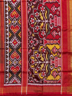 Green Motif Traditional Design Handwoven Patola Silk Saree