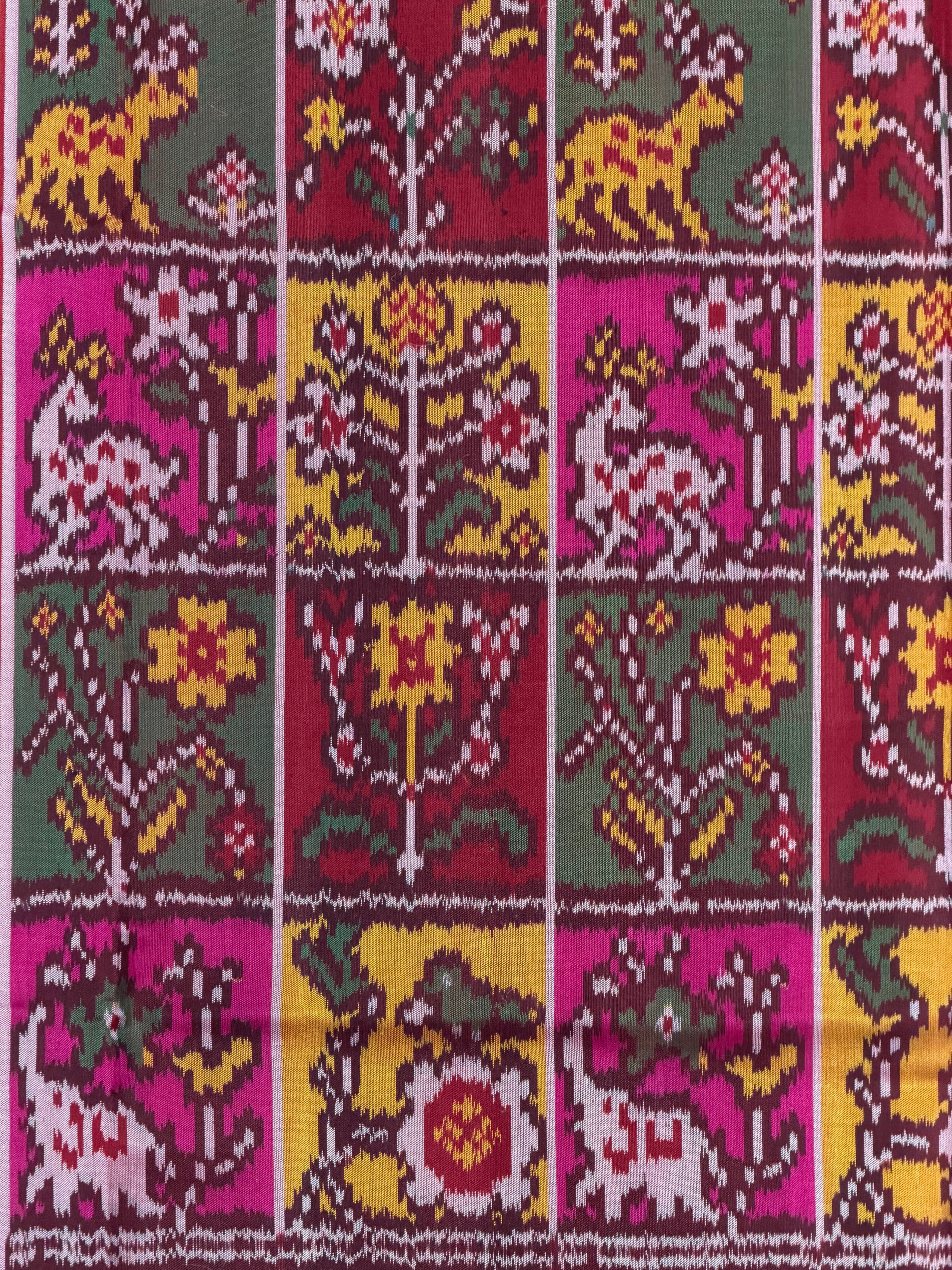 Fancy Design Multi Color Handwoven Patola Silk Saree