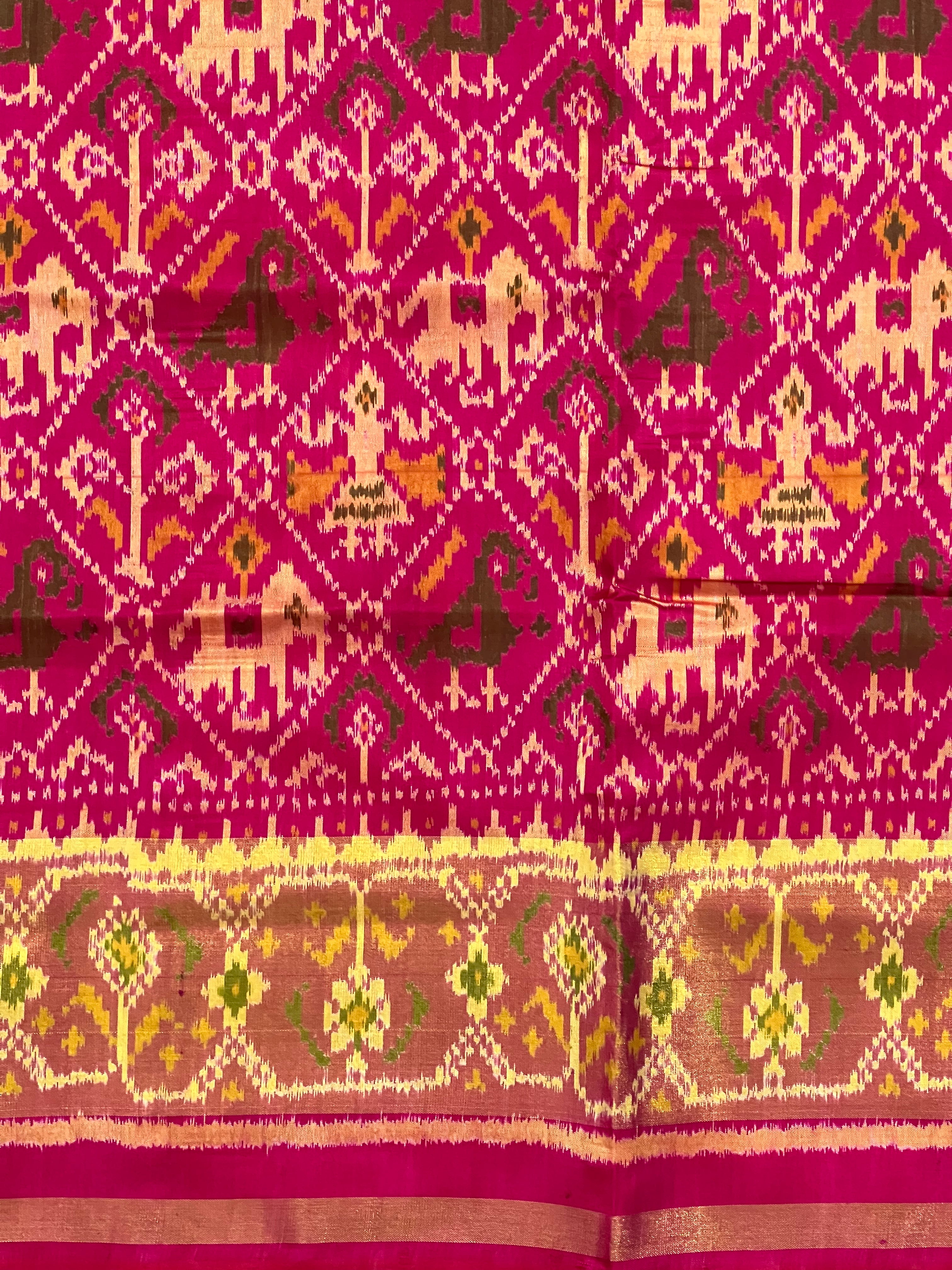 Narikunj Traditional Design Handwoven Patola Silk Saree