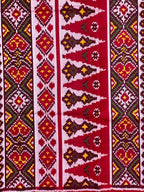 Red Navratna Traditional Design Handwoven Patola Silk Saree