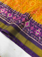 Navratna-Manekchowk Design Handwoven Patola Silk Saree