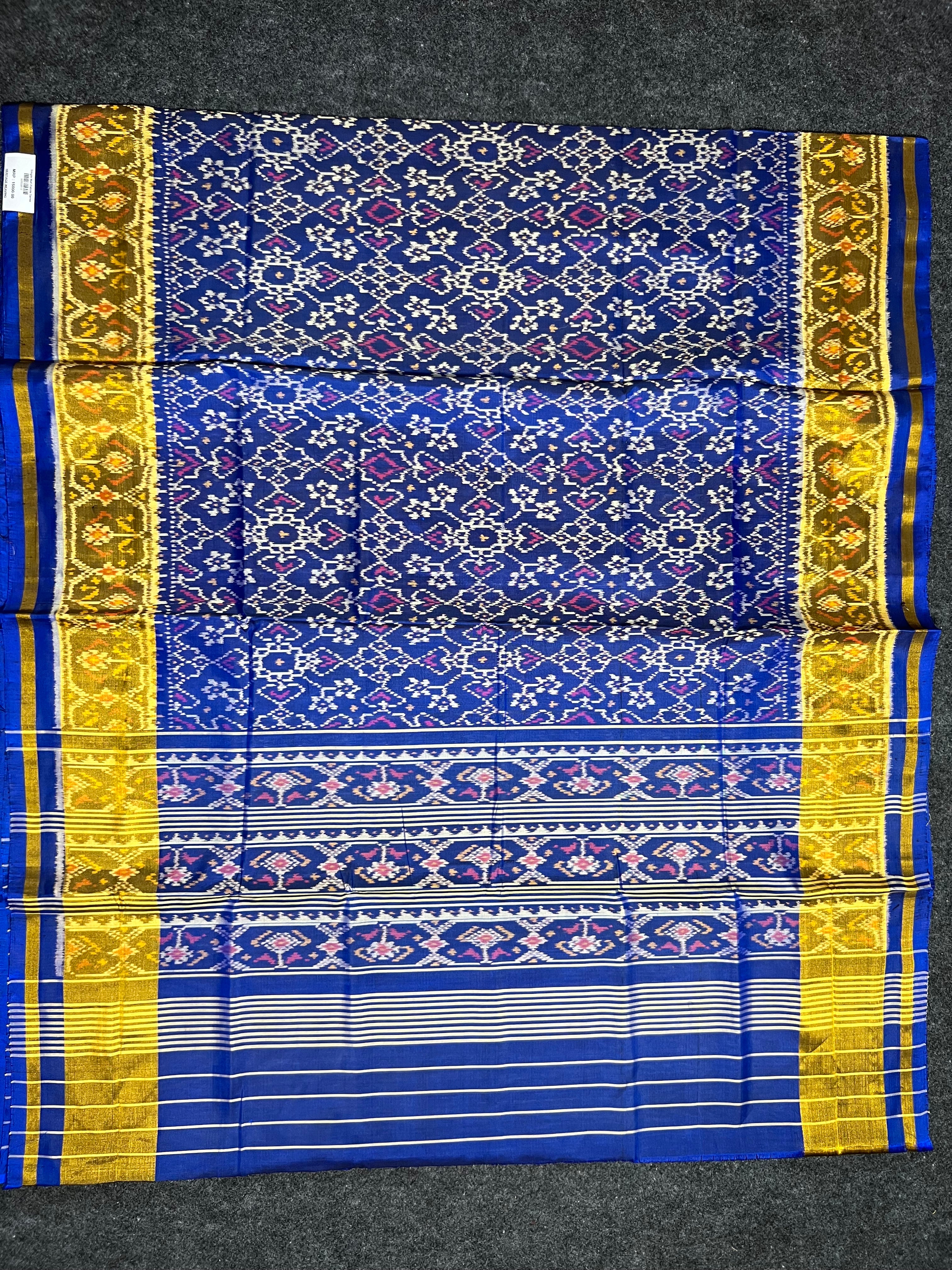 Navratna-Manekchowk Traditional Design Handwoven Patola Silk Saree
