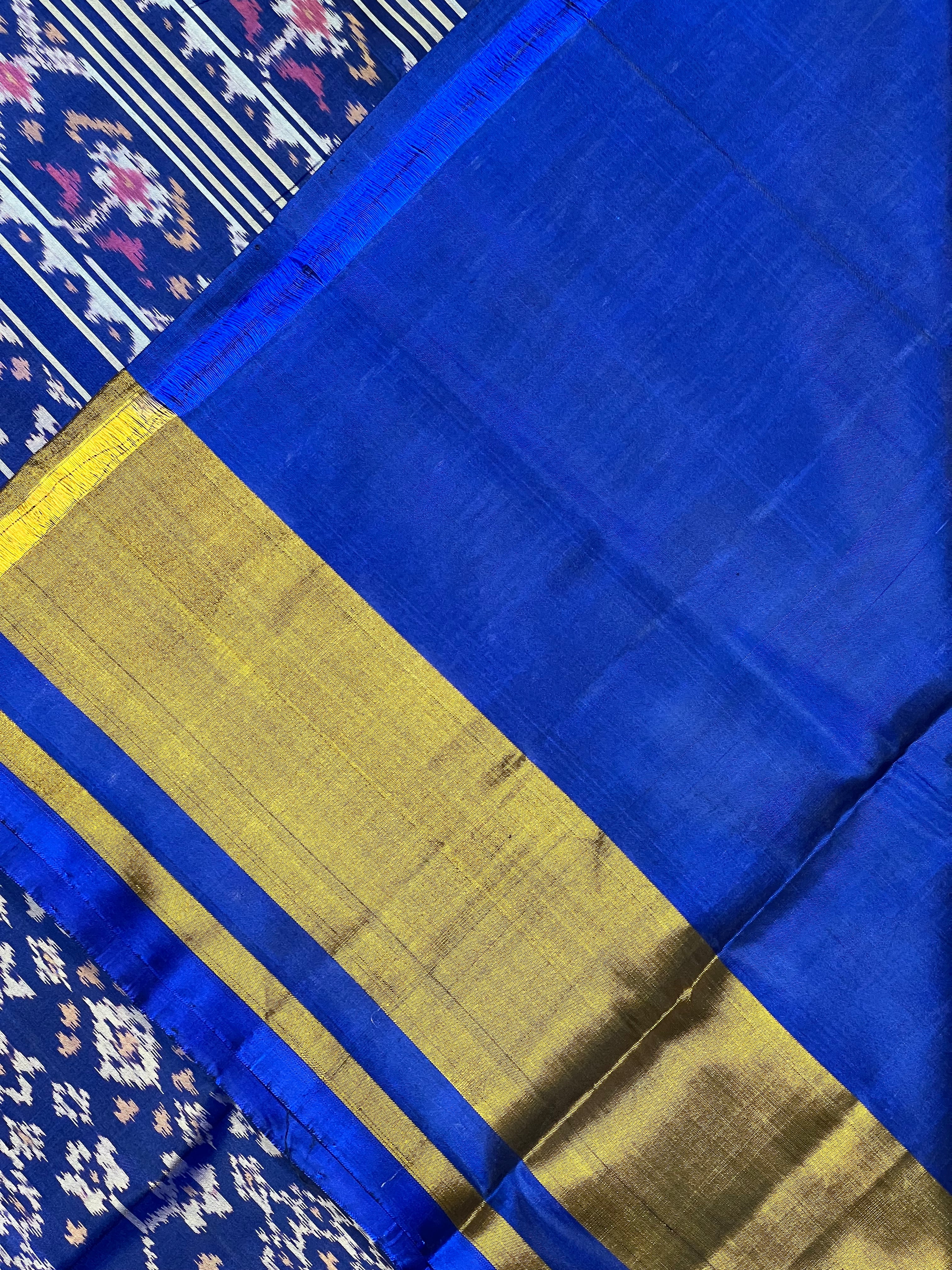 Navratna Traditional Design Handwoven Patola Silk Saree