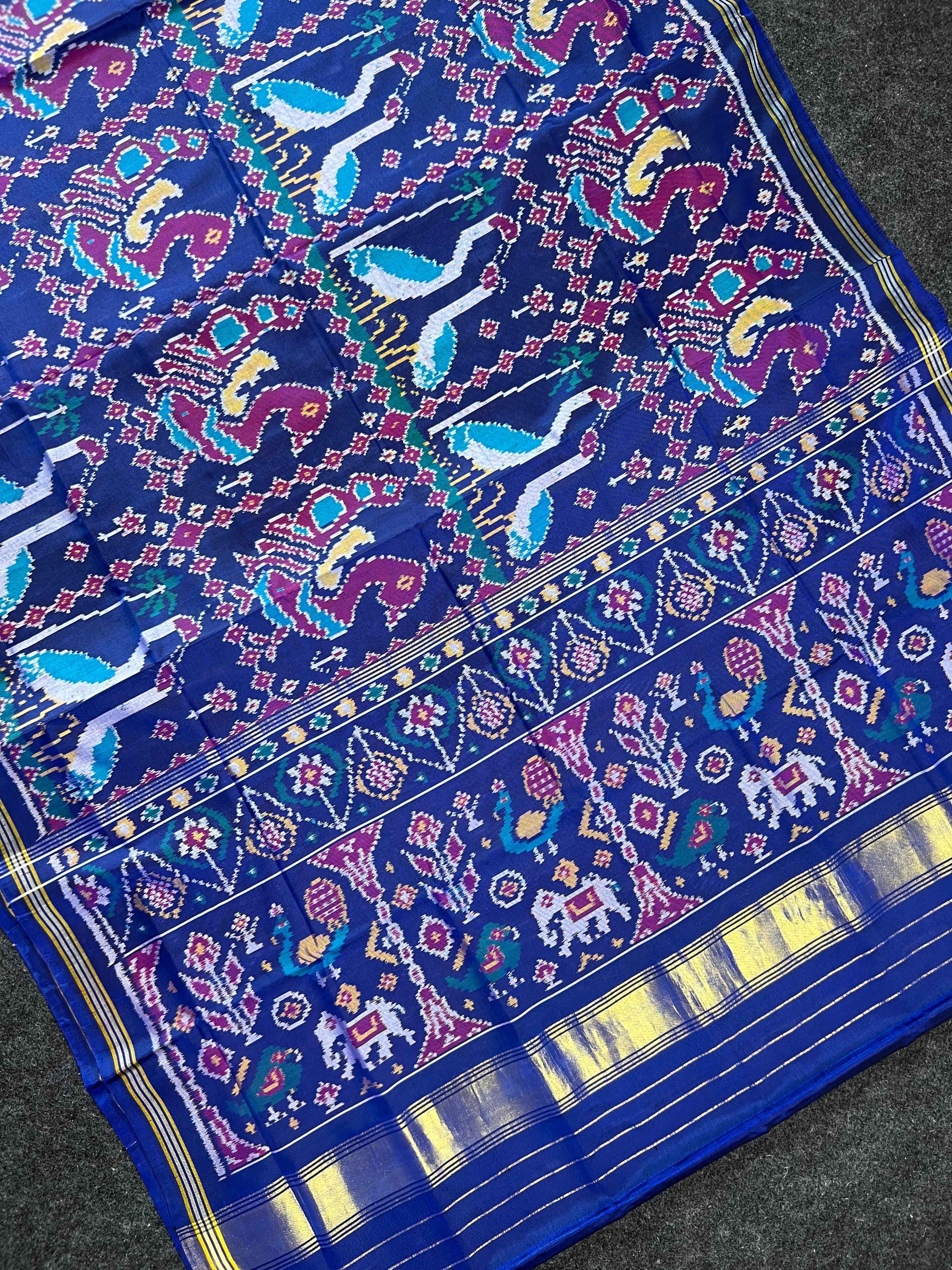Big Motif Traditional Handwoven Patola Silk Saree