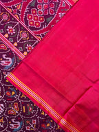 Green Motif Design Handwoven Patola Silk Saree