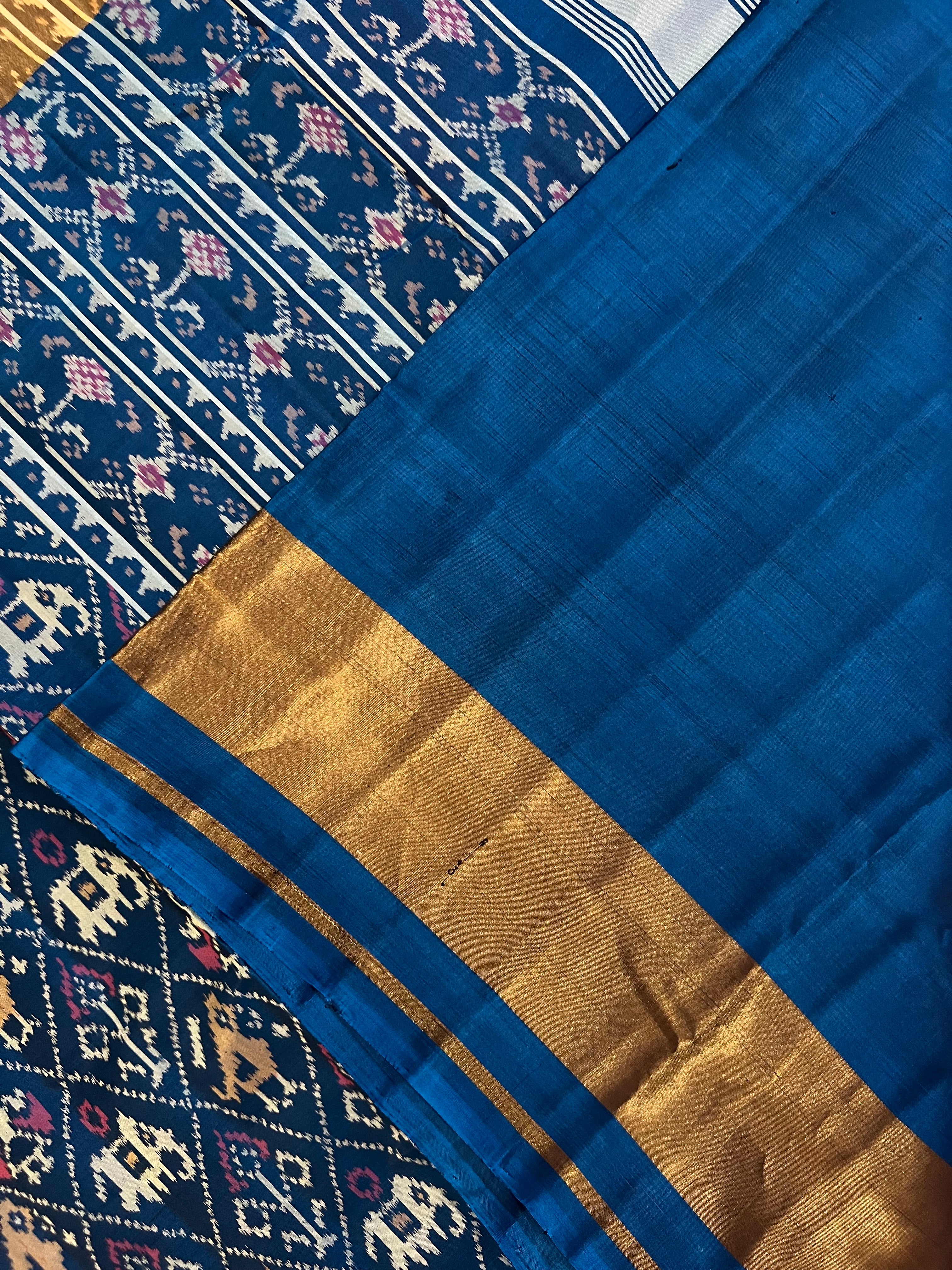 Narikunj Traditional Design Handwoven Patola Silk Saree
