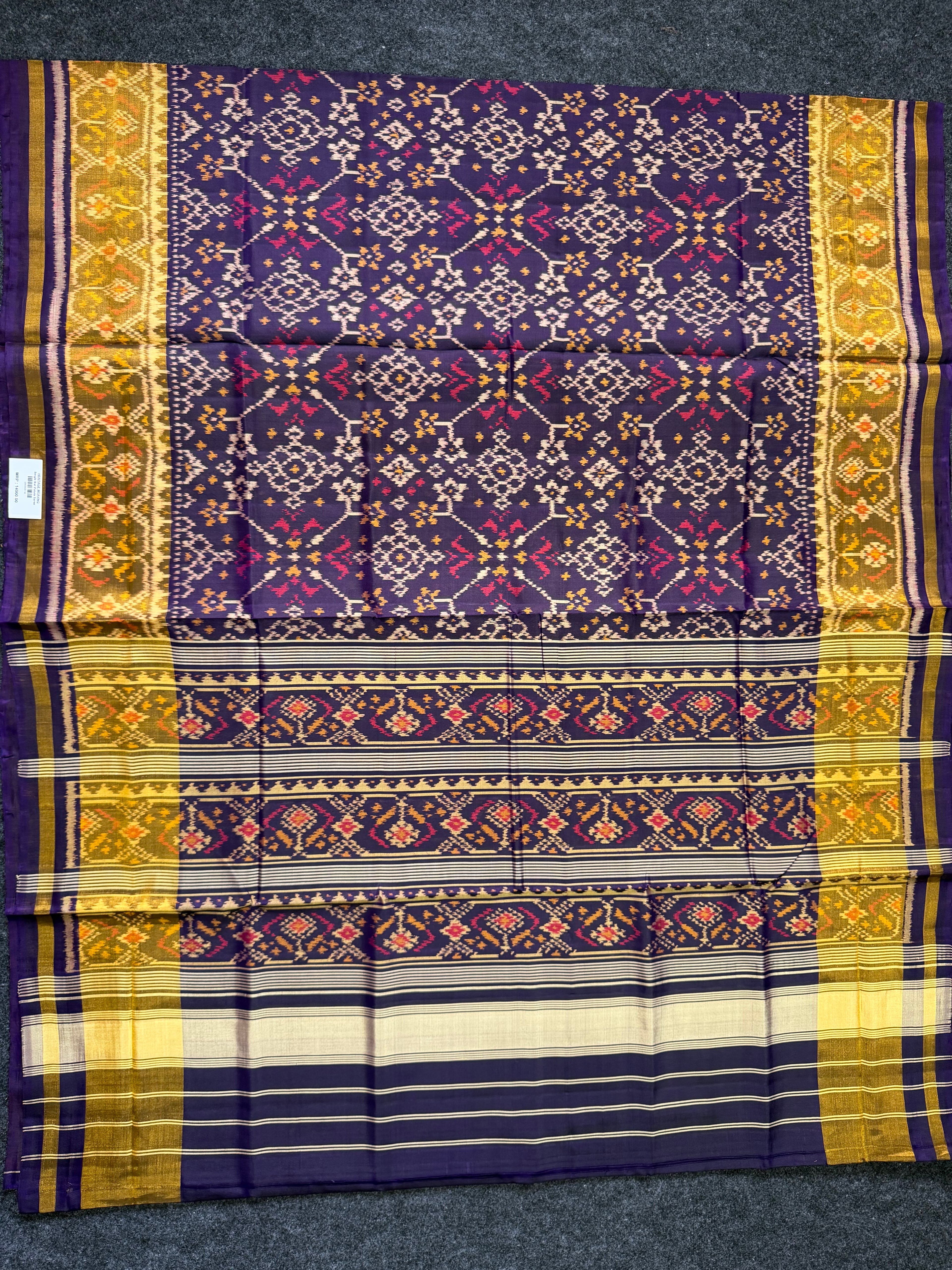 Navratna Traditional Design Handwoven Patola Silk Saree