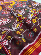 Big Motifs Design Handwoven Patola Silk Saree