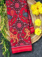 Big Motif Design Handwoven Patola Silk Saree