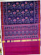 Flower with Parrot Design Handwoven Patola Silk Saree