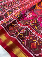 Big Motifs Traditional Design Handwoven Patola Silk Saree