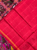 Laheriya With Motif Design Handwoven Patola Silk Saree