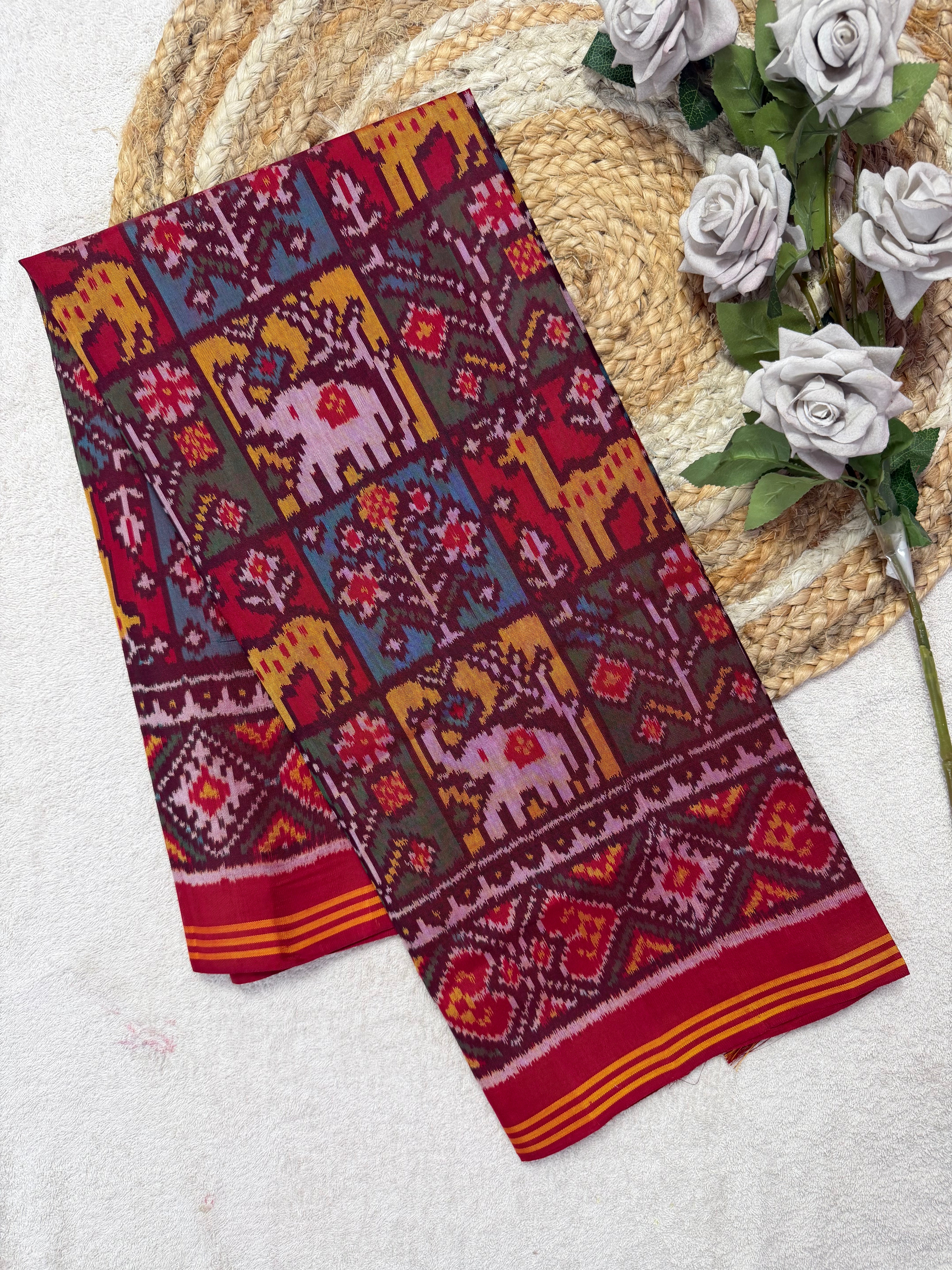 Exclusive Motifs Handwoven Patola Dupatta Main image