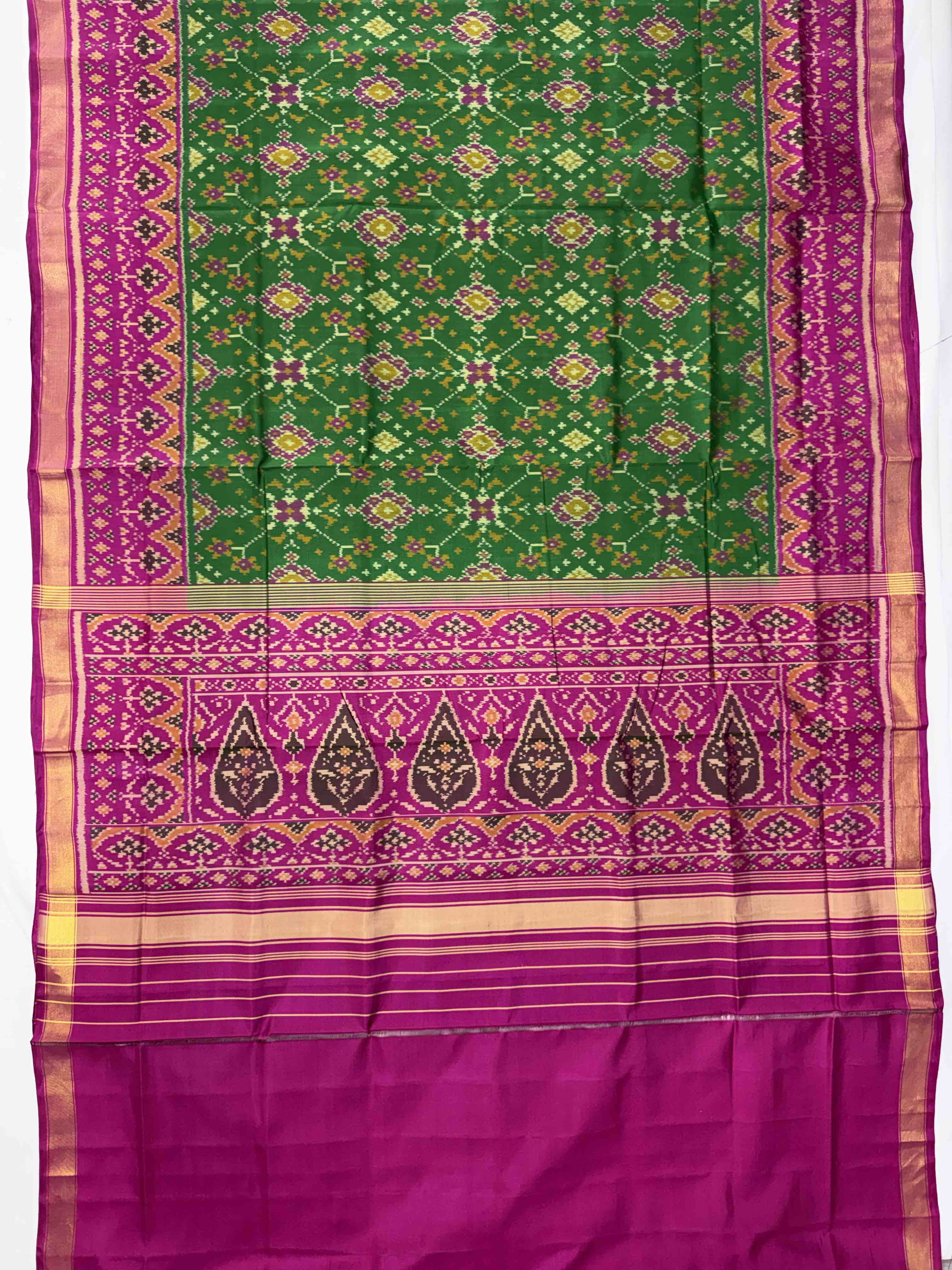 Navratna Traditional Design Handwoven Patola Silk Saree