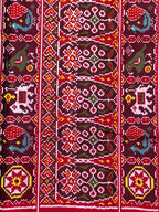 Blue Gala Border With Designer Blouse Handwoven Patola Silk Saree