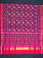 Green Motif Design Handwoven Patola Silk Saree