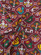 Narikunj Traditional Design Handwoven Double Ikat Patola Silk Saree