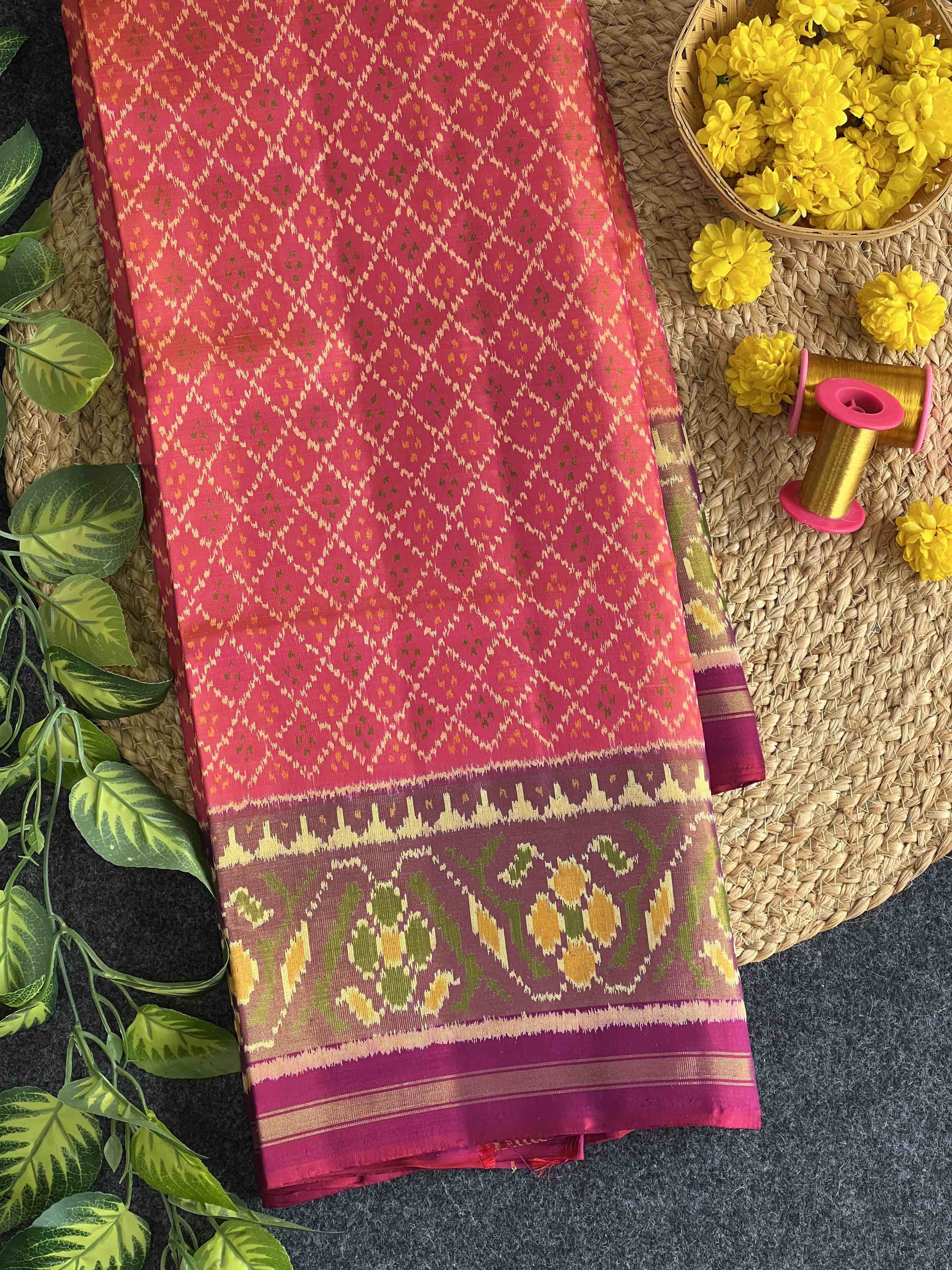 Daliyabhat Traditional Design Handwoven Patola Silk Saree