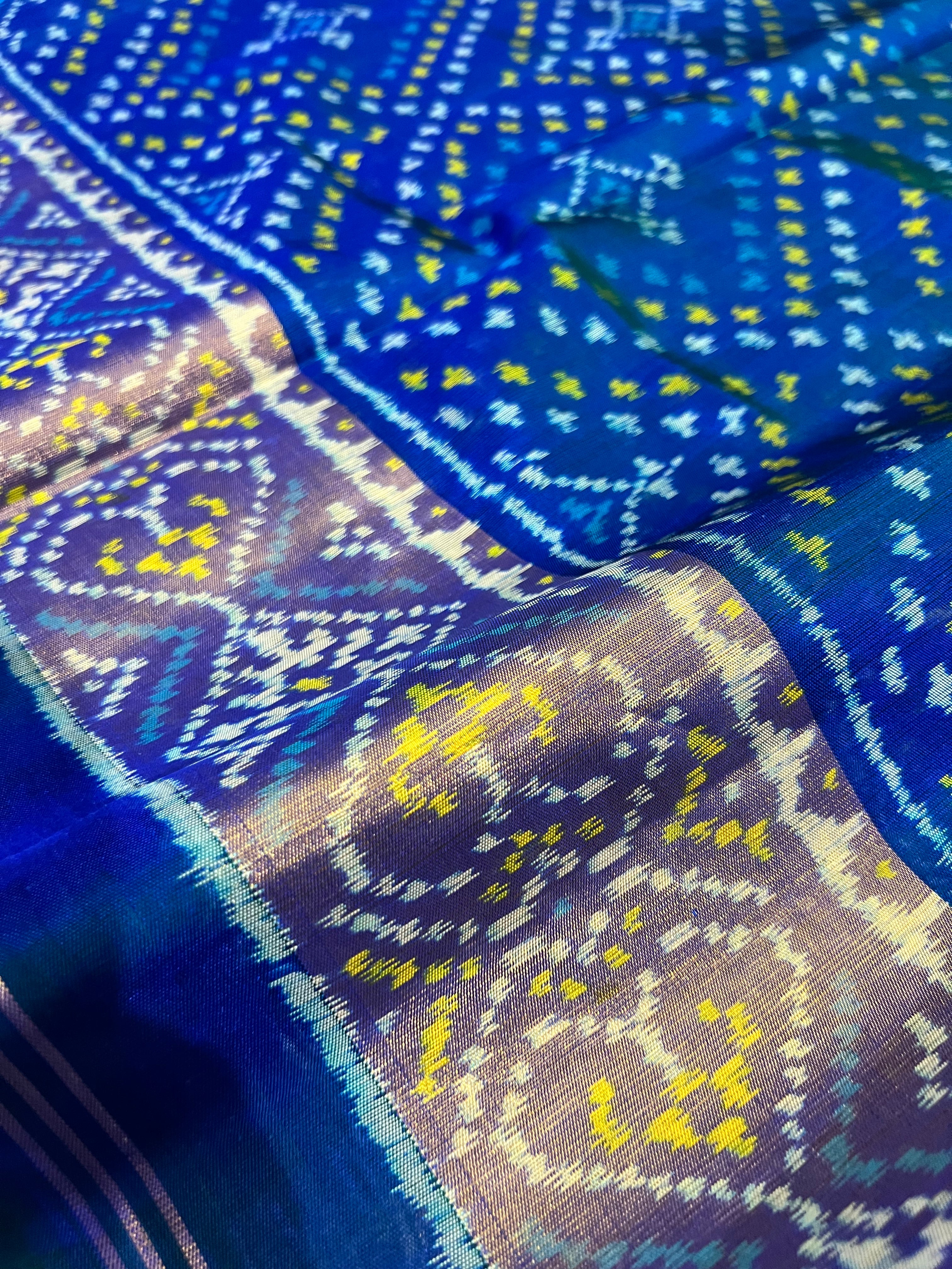 Small Butti Design Handwoven Patola Silk Saree