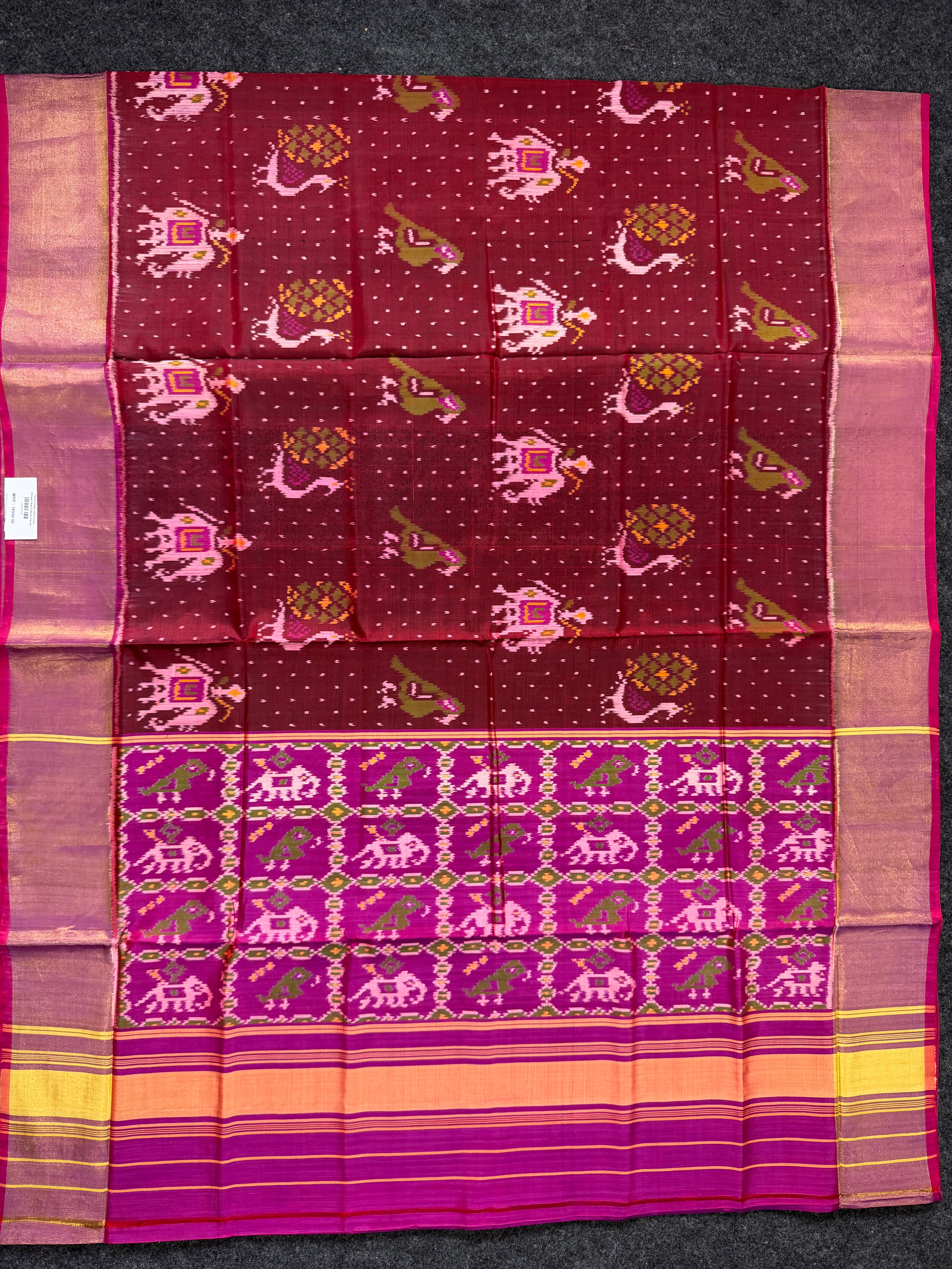 Motifs Design Handwoven Patola Silk Saree