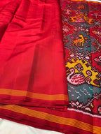 Multicolor With Motifs Handwoven Patola Silk Saree