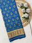 Blue Pan-Chanda Traditional Design Handwoven Patola Silk Saree