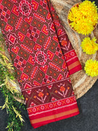 Handwoven Patola Silk Saree Manekchowk Green Dhoop Chaav