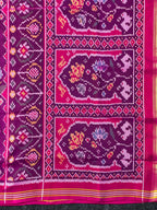Peacock-Duck Motif Design Handwoven Patola Silk Saree
