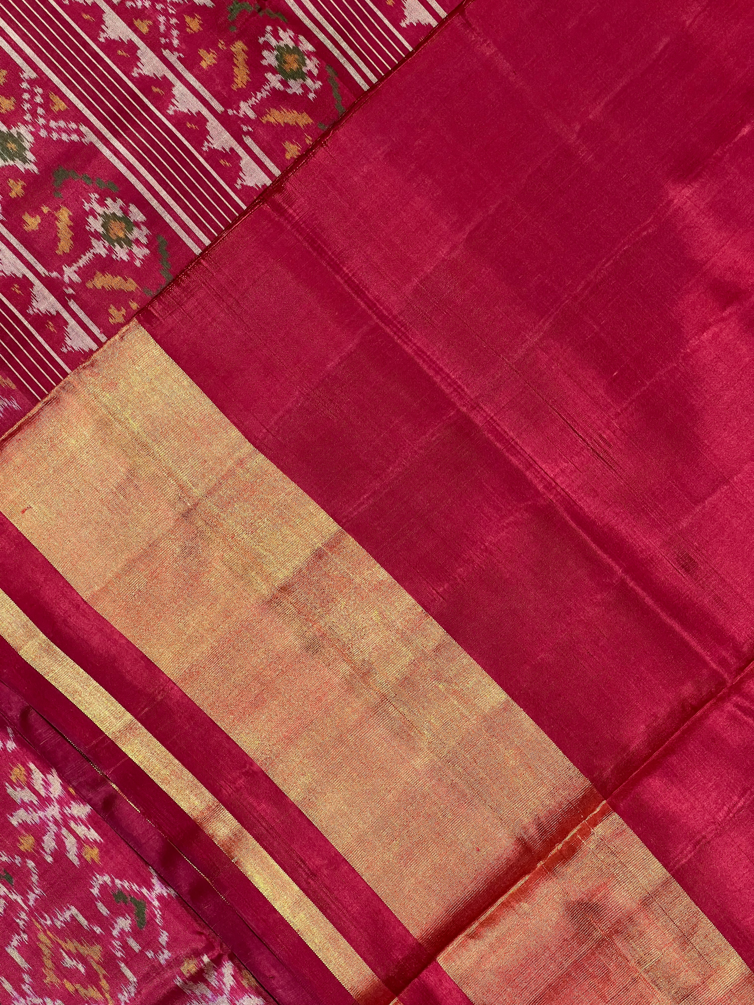 Manekchowk Traditional Design Handwoven Patola Silk Saree