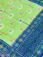 Elephant-Parrot Design Handwoven Patola Silk Saree