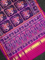 Elephant Motif Design Handwoven Patola Silk Saree