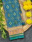 Royal Blue Pan-Chanda Traditional Design Handwoven Patola Silk Saree