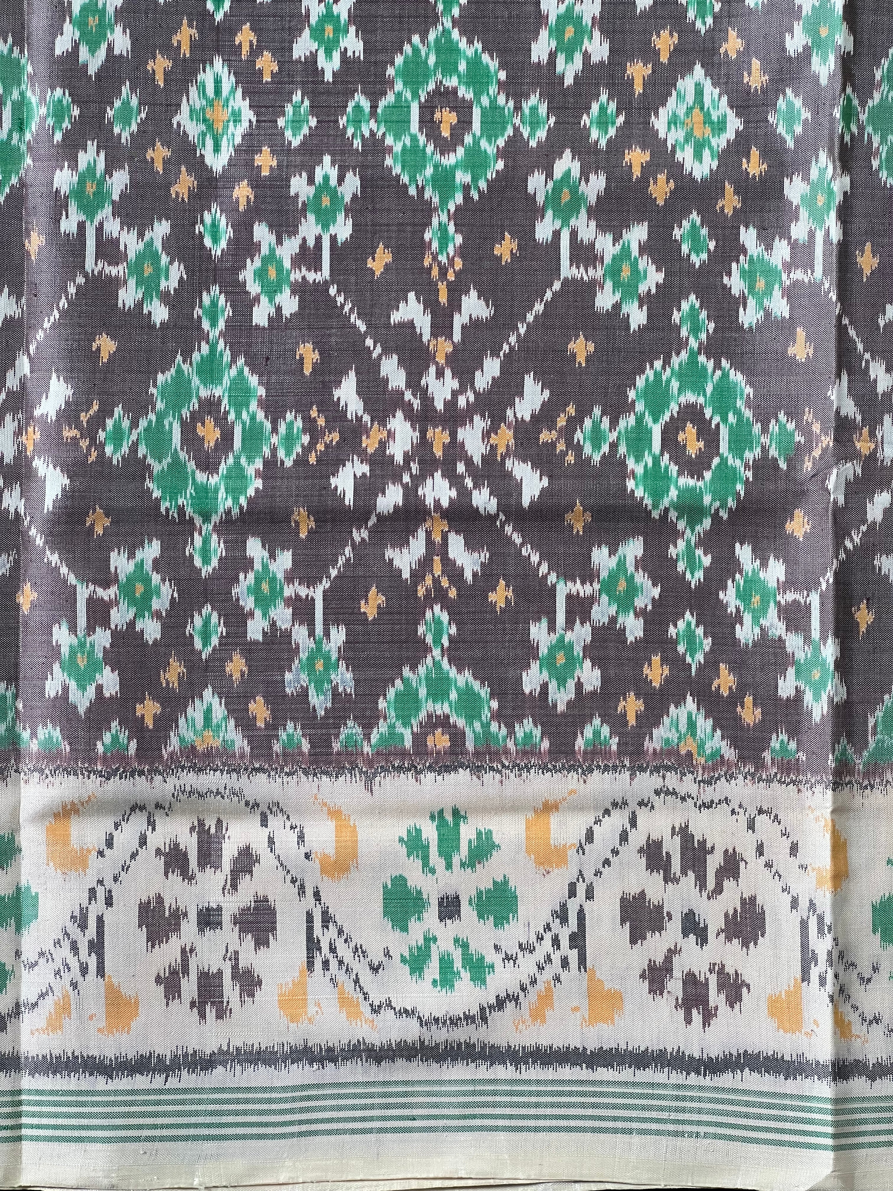 Navratna Traditional Design Handwoven Patola Silk Saree