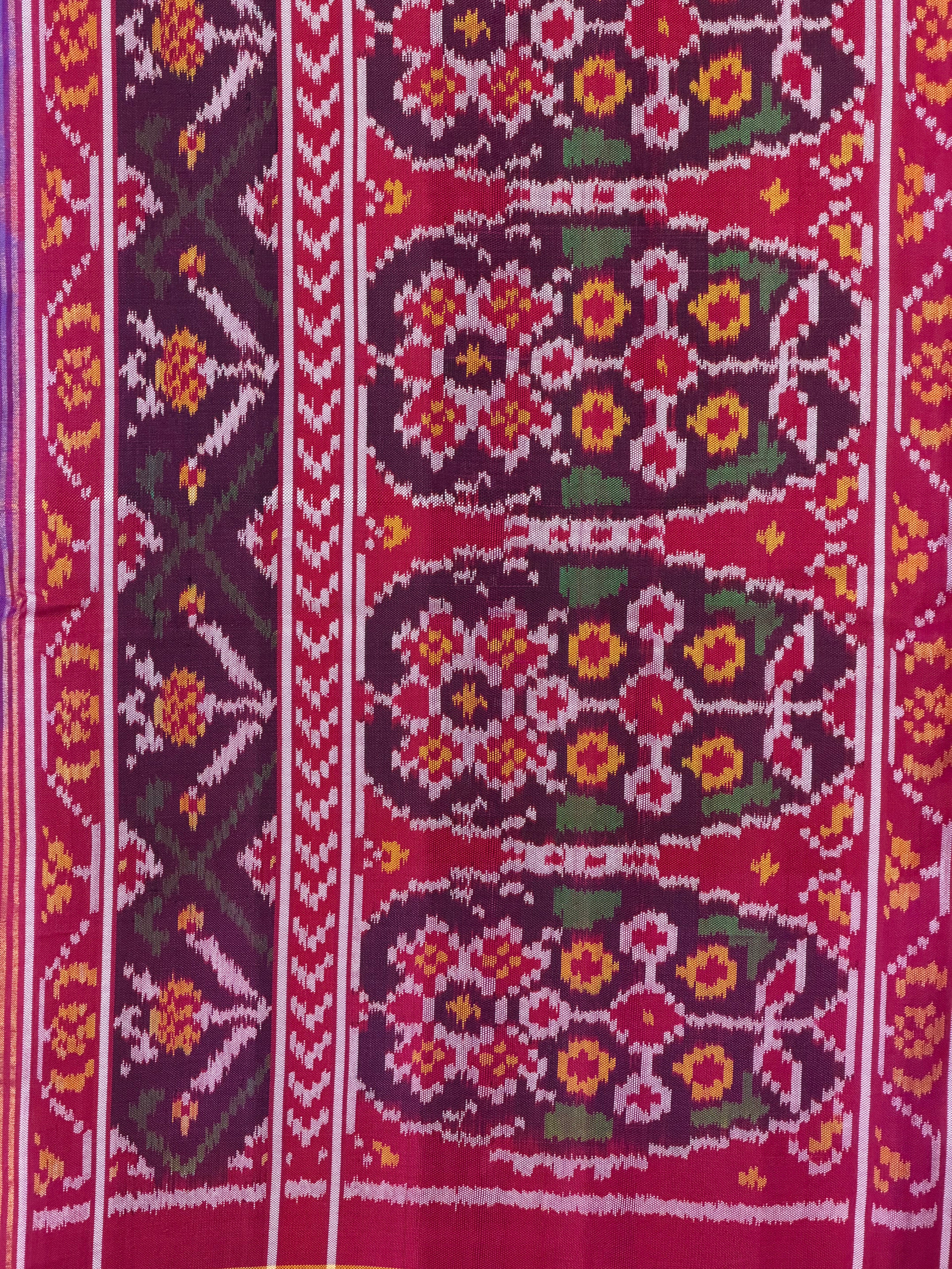 Big Motifs Design Handwoven Patola Silk Saree
