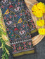 Blue-Black Narikunj Traditional Design Handwoven Patola Silk Saree