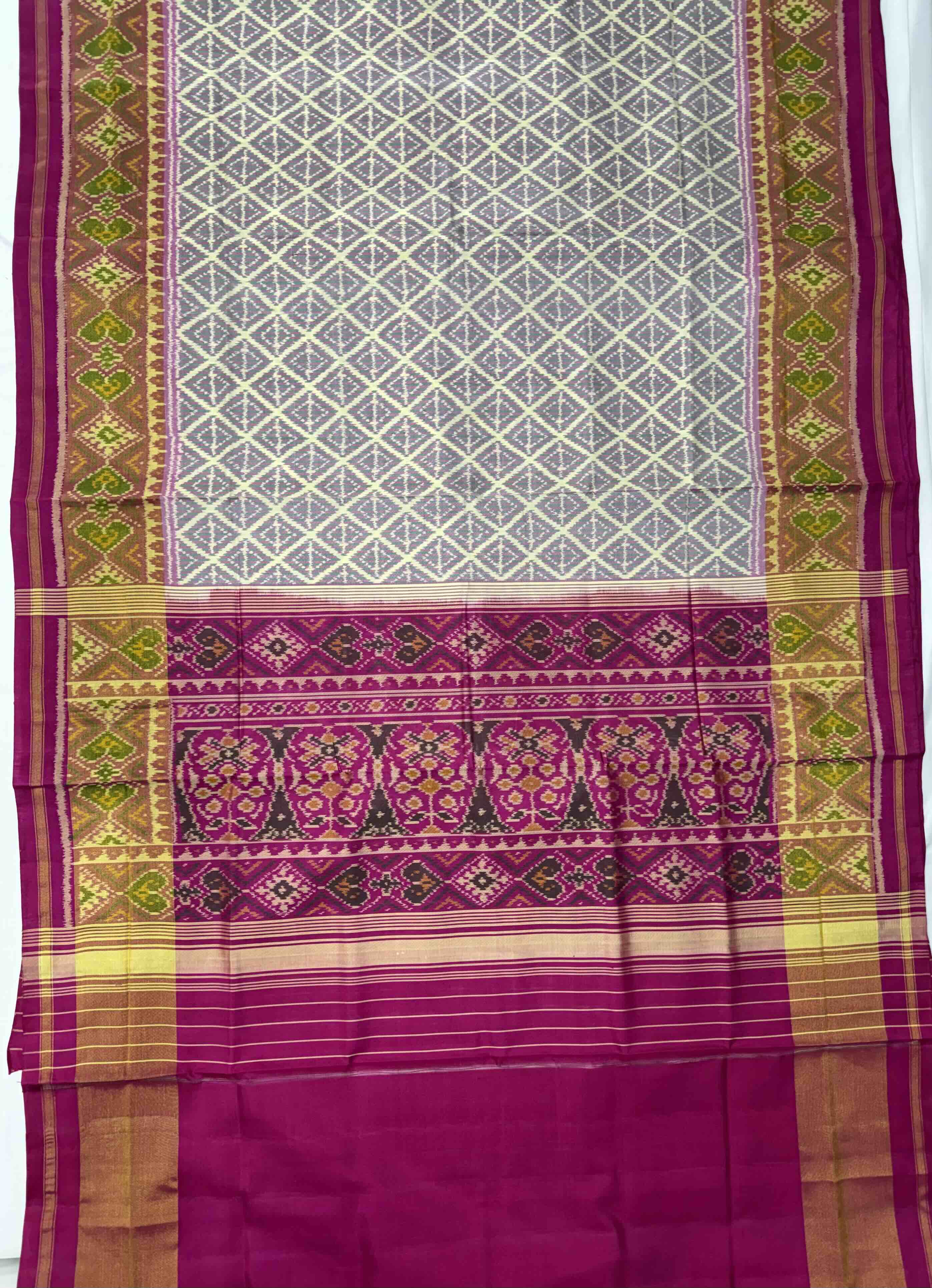 Fancy Design Handwoven Patola Silk Saree Secondary image