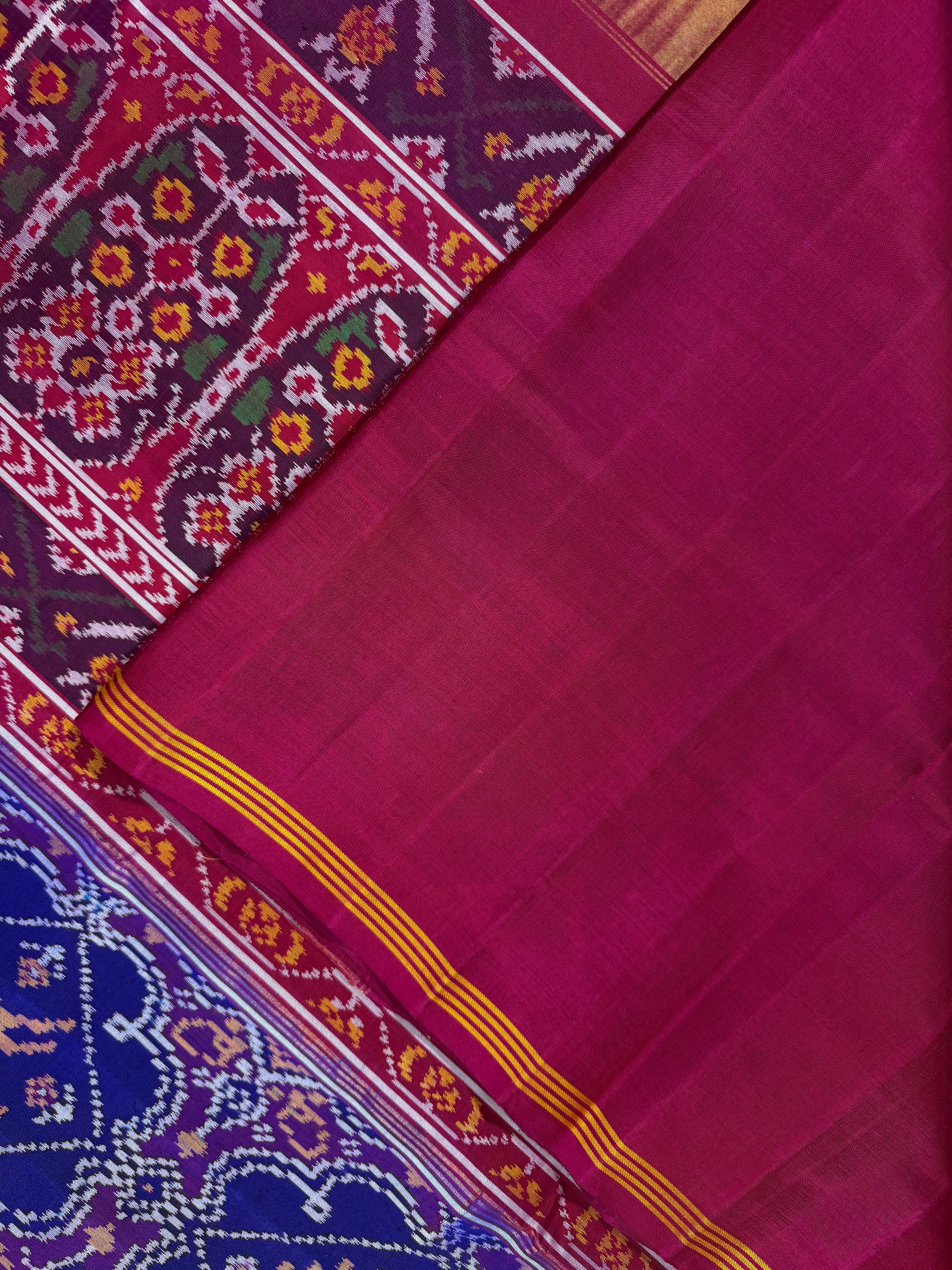 Big Motifs Design Handwoven Patola Silk Saree