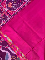 Peacock-Duck Motif Design Handwoven Patola Silk Saree