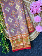 Pastel Purple Panchanda Tissue Double Zari Patola Saree