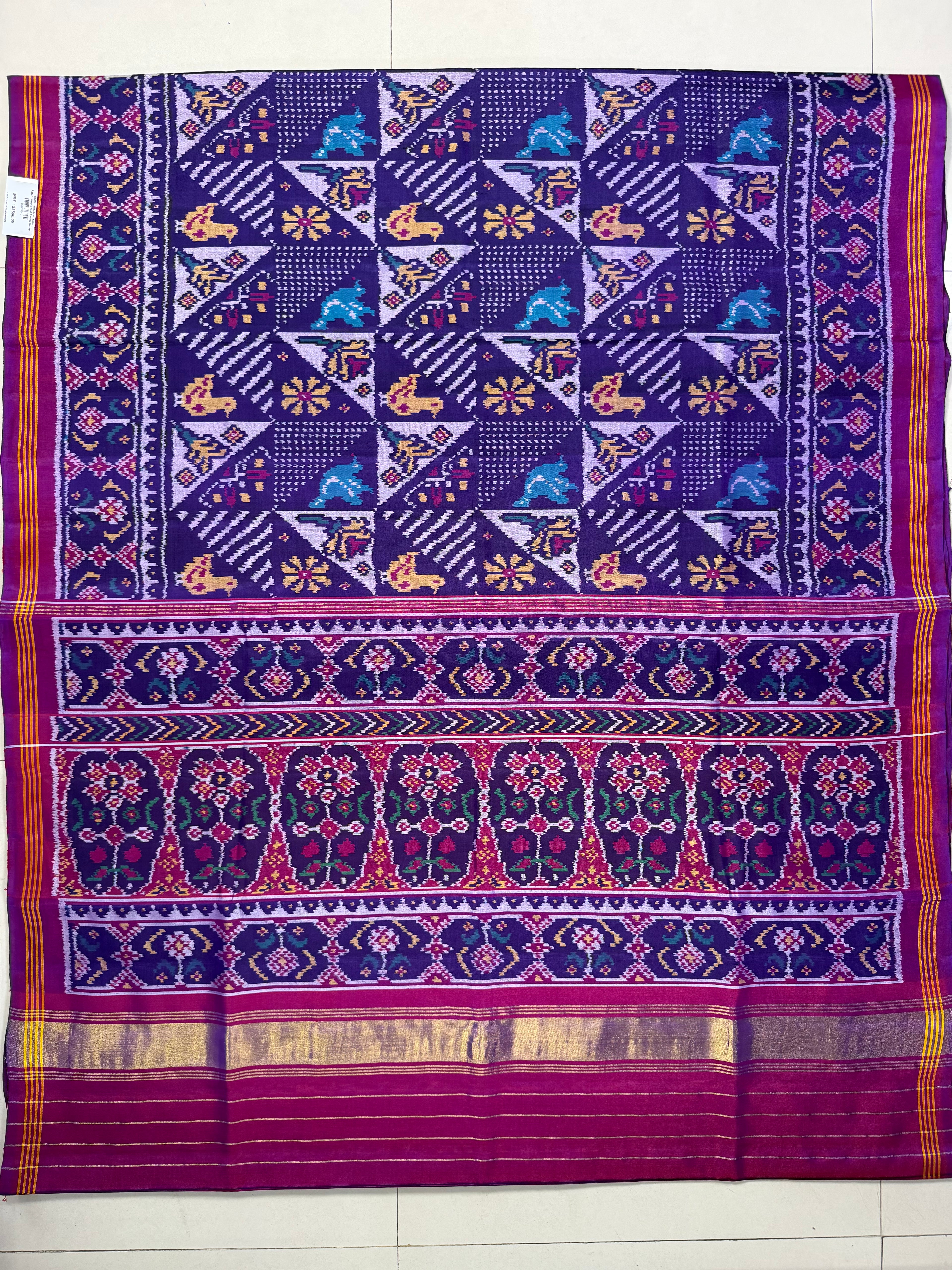Fancy Design Handwoven Patola Silk Saree