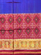 Skirt Border Purple With Red Handwoven Patola Silk Saree