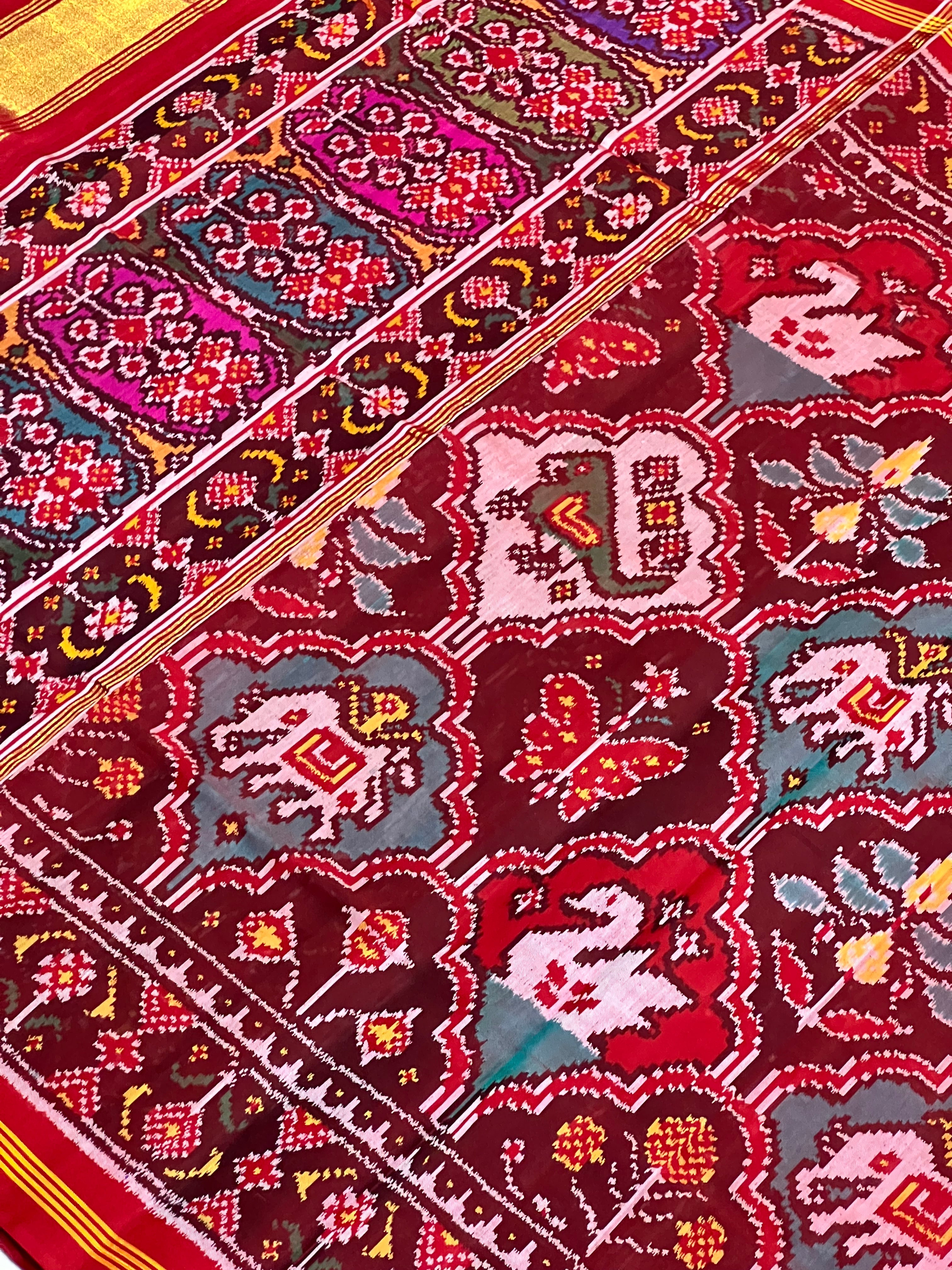 Motifs Traditional Design Handwoven Patola Silk Saree