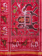 Elephant Pallu With Motif Design Handwoven Patola Silk Saree