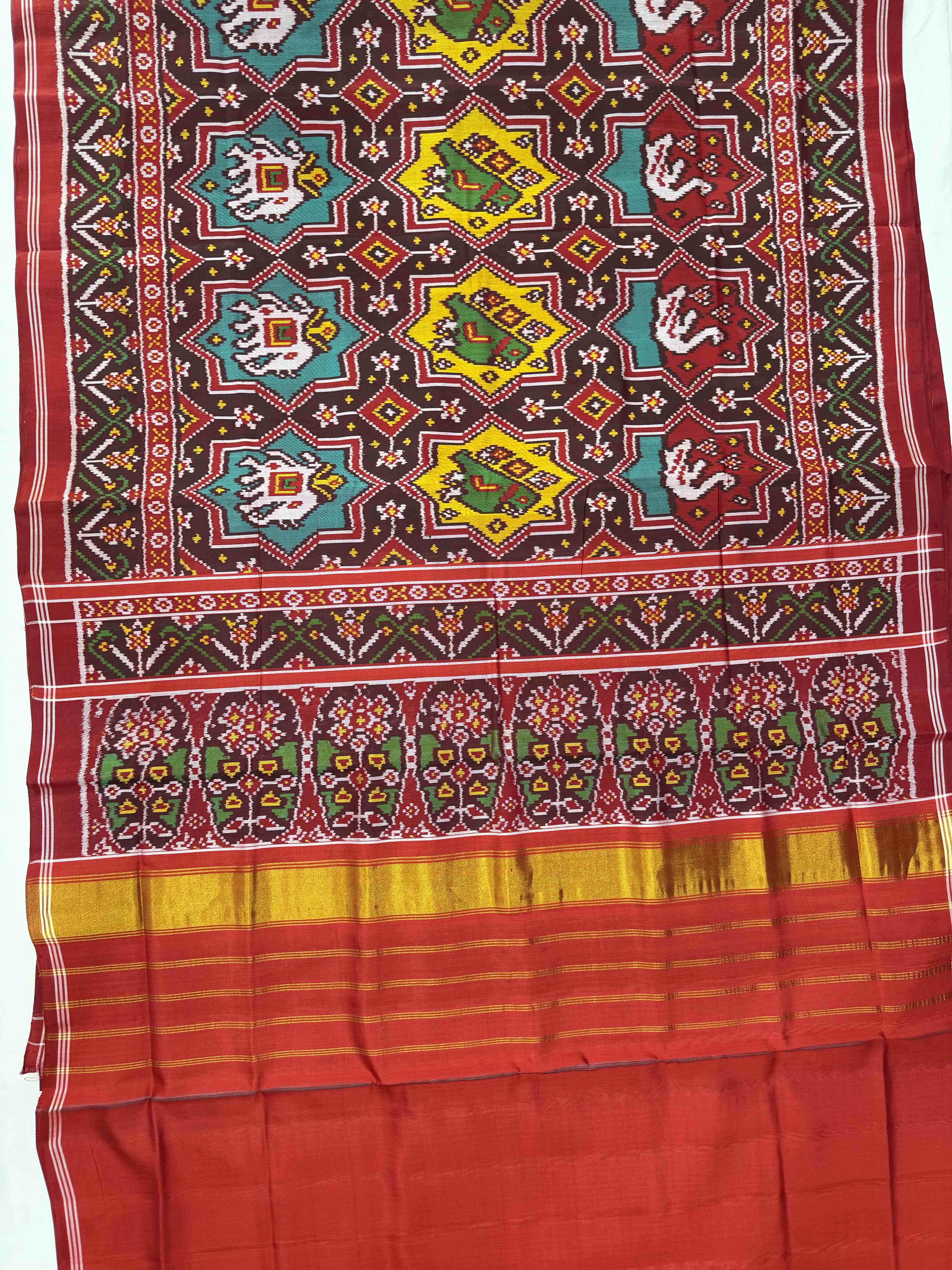 Exclusive Motif Design Handwoven Patola Silk Saree Secondary image