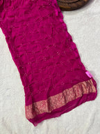 Georgette Bandhej Saree