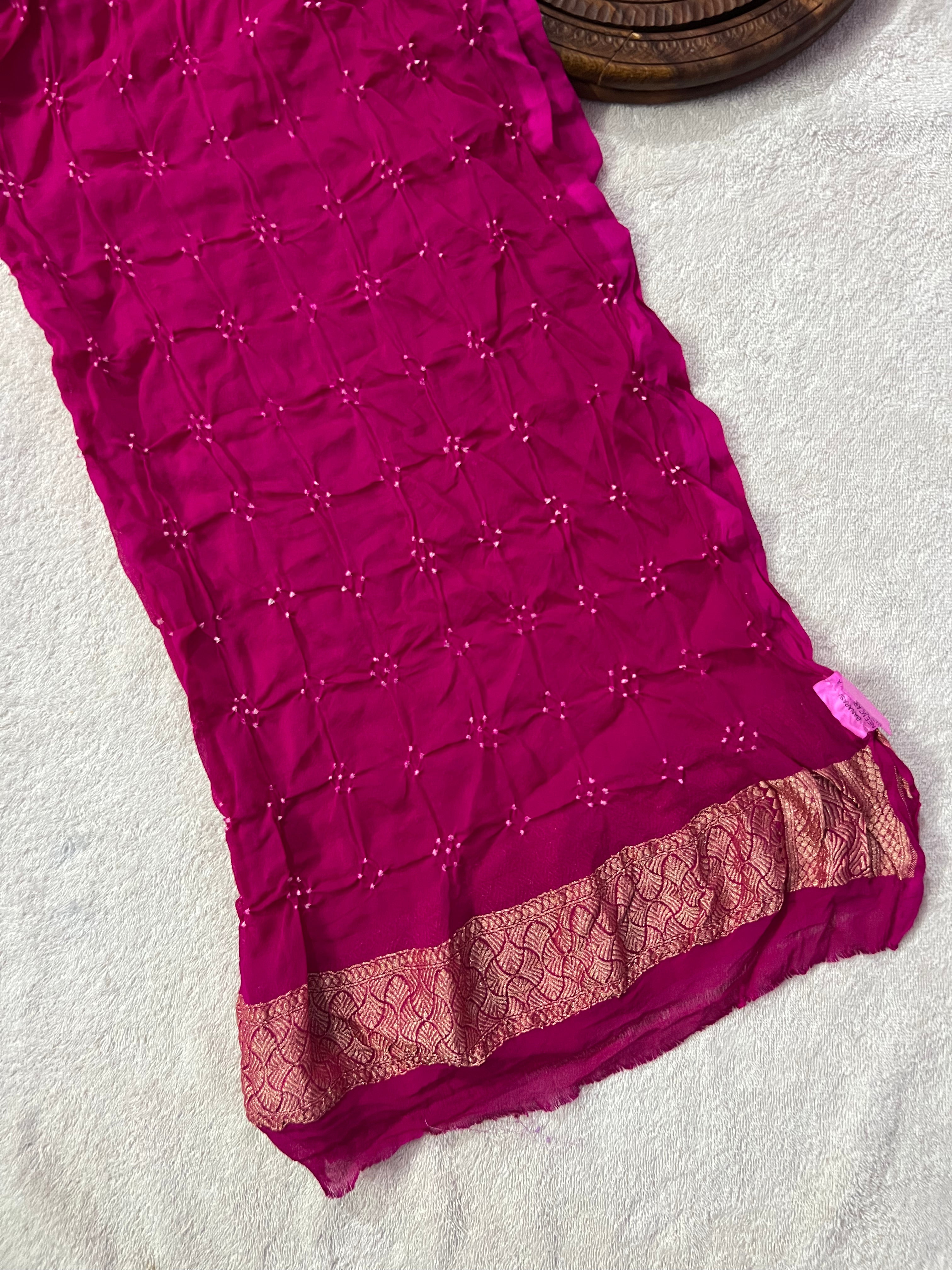 Georgette Bandhej Saree