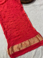 Georgette Bandhej Saree