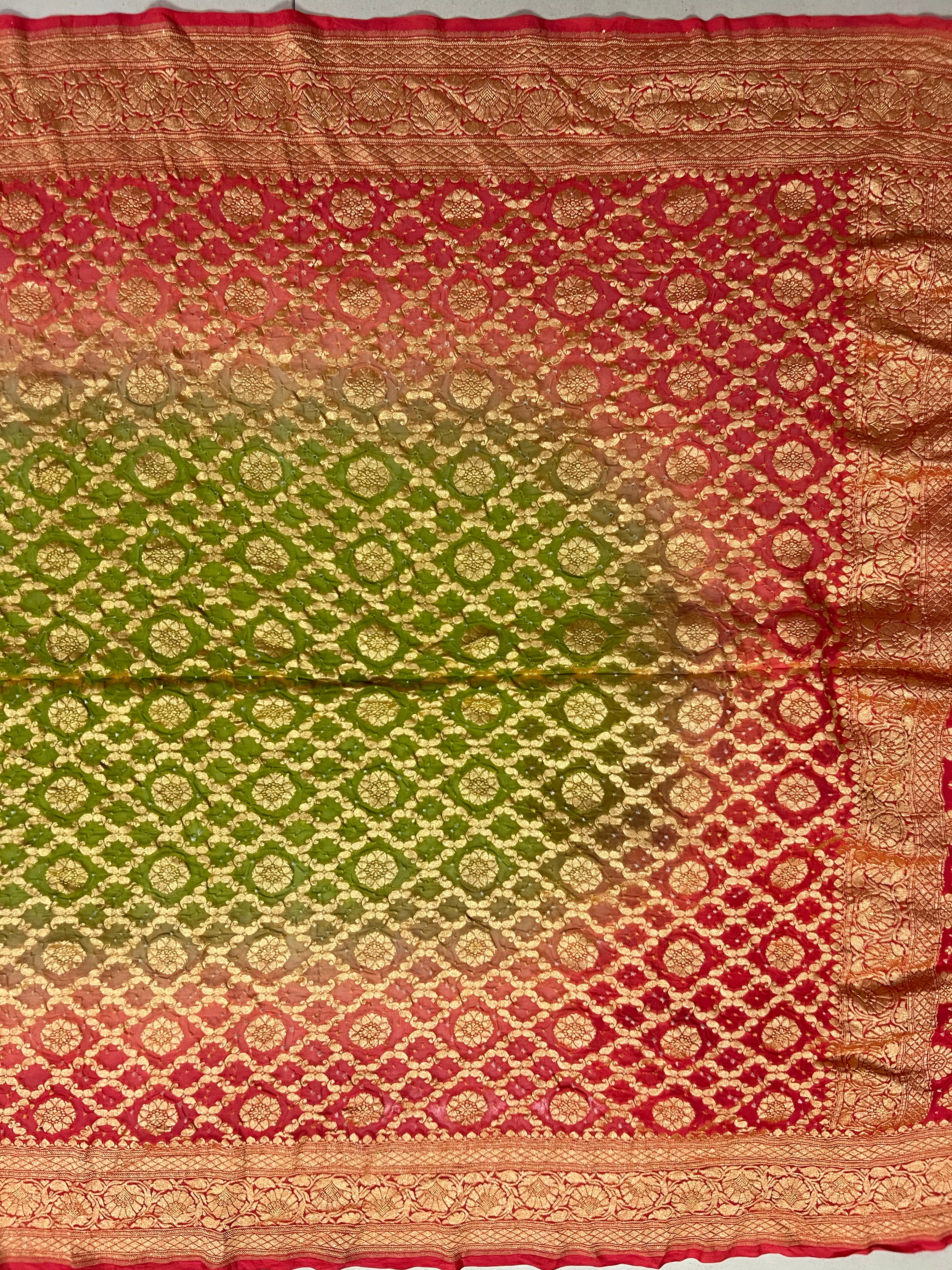 Georgette Bandhej Saree